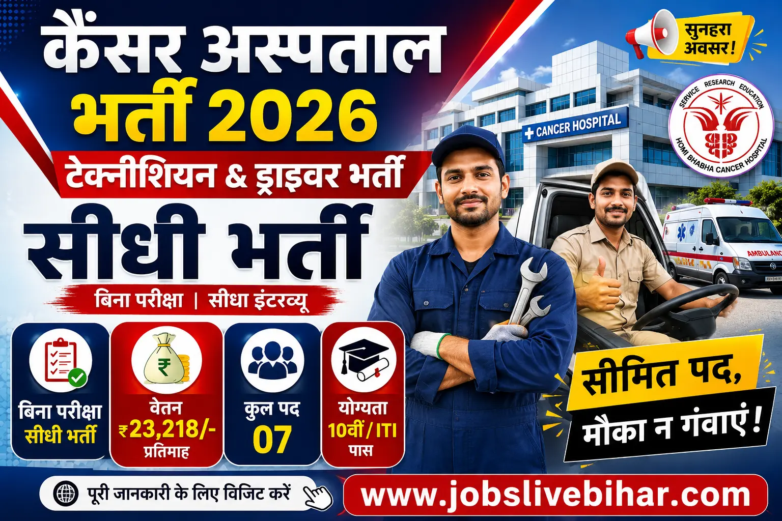 Cancer Hospital Muzaffarpur Recruitment 2026