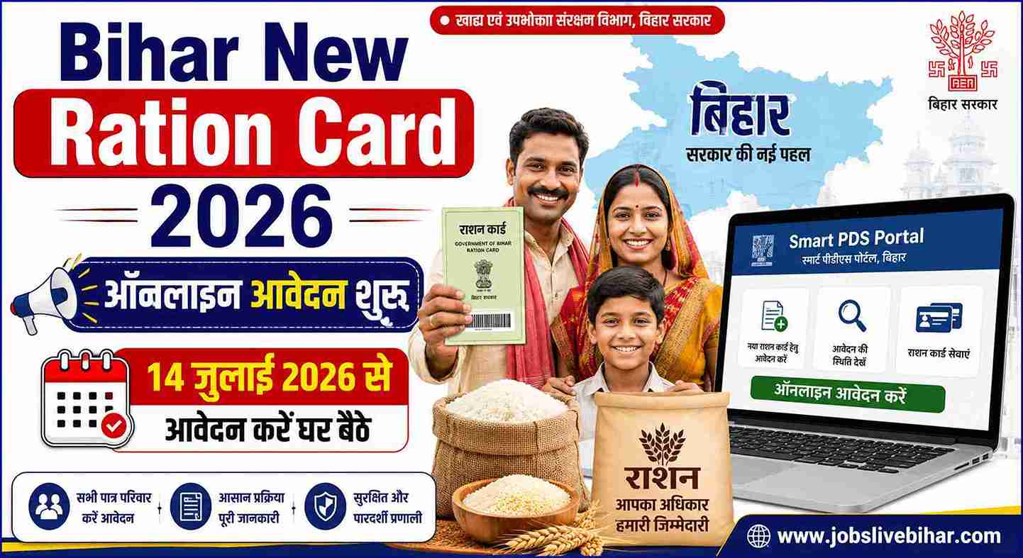 Bihar New Ration Card Online Apply 2026 Apply Through Smart PDS Portal