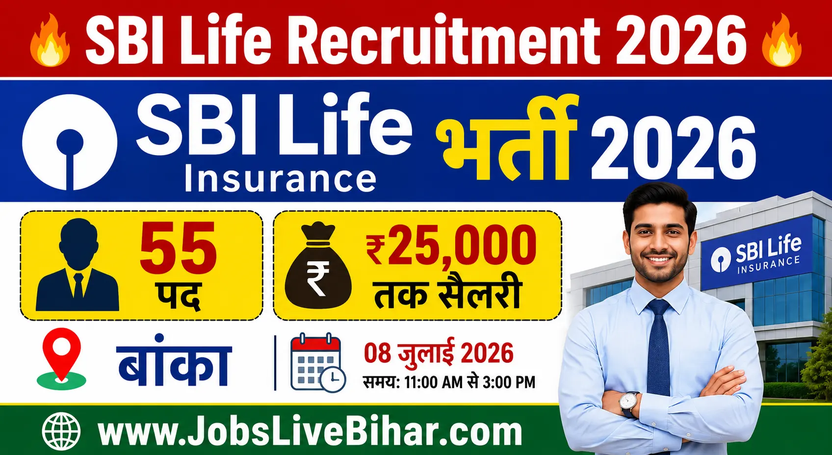 SBI Life Insurance Recruitment 2026 Banka Job Camp 55 Posts